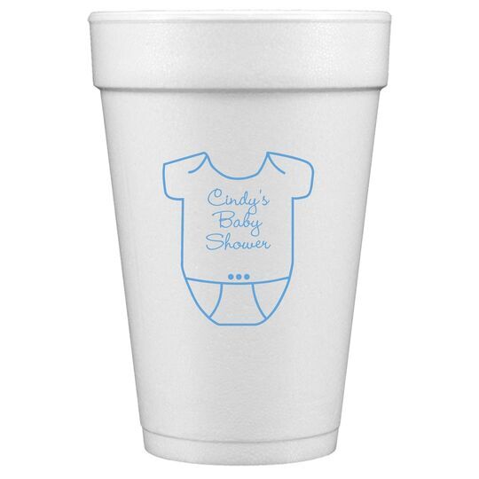 Baby Onesie Styrofoam Cups